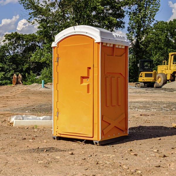how often are the porta potties cleaned and serviced during a rental period in Pesotum